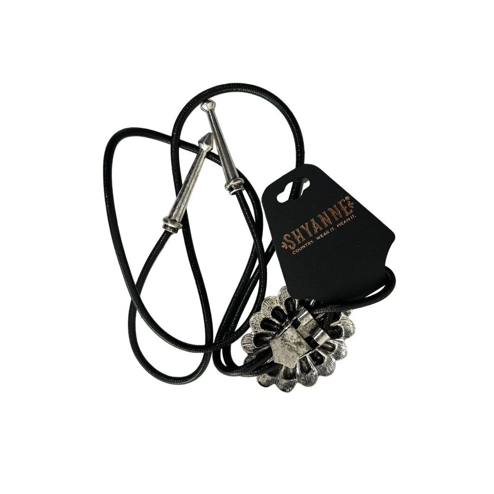 SHYANNE Concho Bolo Tie in Black